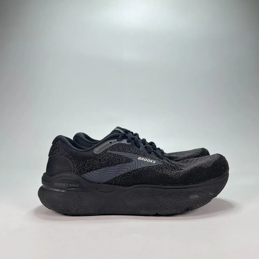 Brooks Ghost Max Black Ebony Cushioned Running Shoes 1203951B020 Women's Size 8